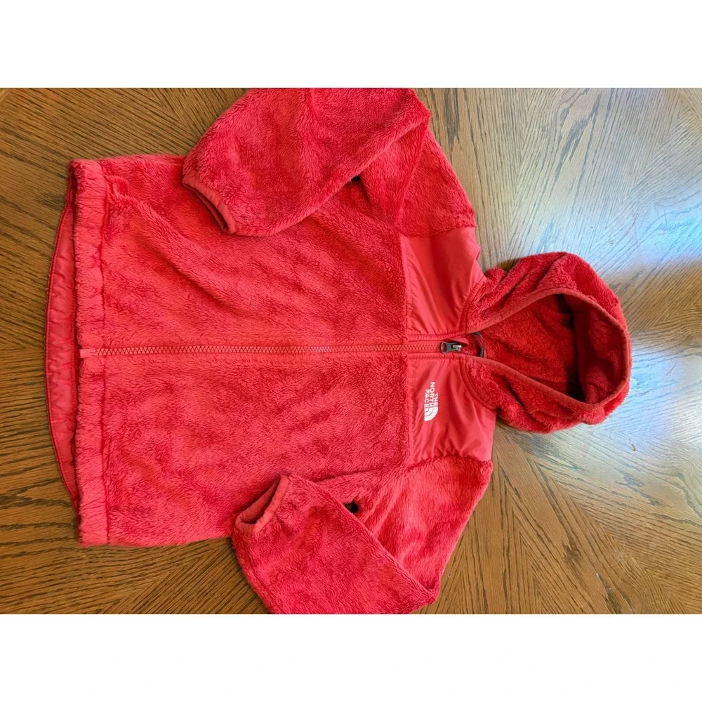 The North Face Toddler Oso Hoodie Red Full Zip High Pile Fleece Jacket 4T